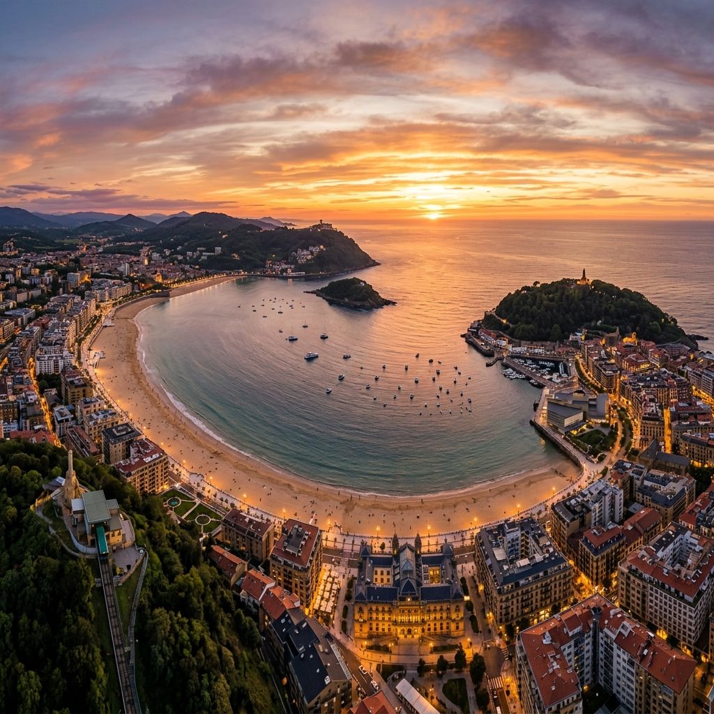 Bahía de La Concha en Donostia
